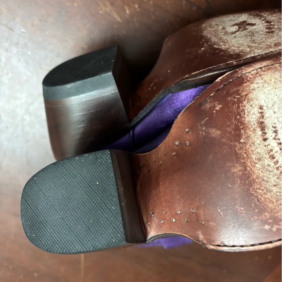 Miranda lambert size 6 purple metallic booties idyllwind Cowgirl rodeo western - Picture 4 of 13